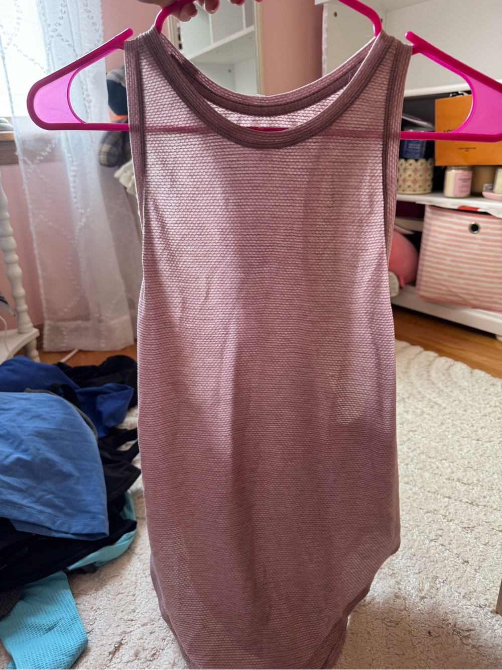 lululemon athletica mauve pink tank top